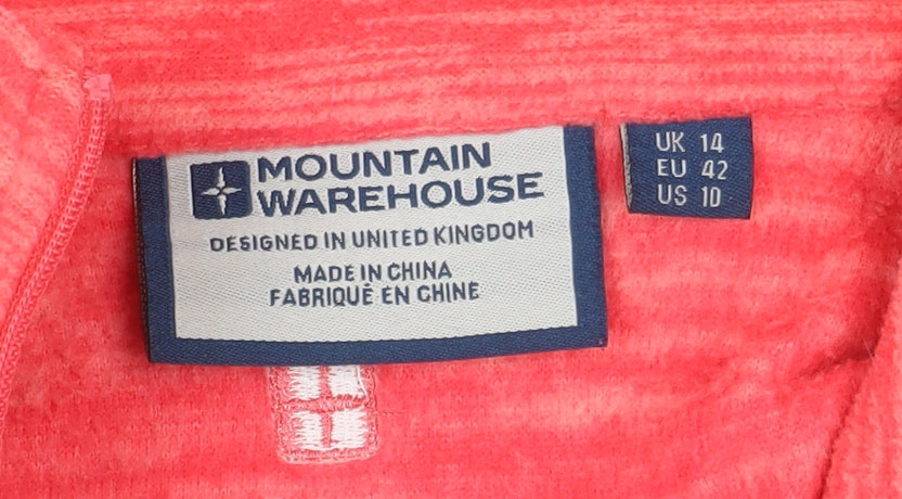 Womens UK Size 14 Mountain Warehouse Pink Pullover Sweatshirt