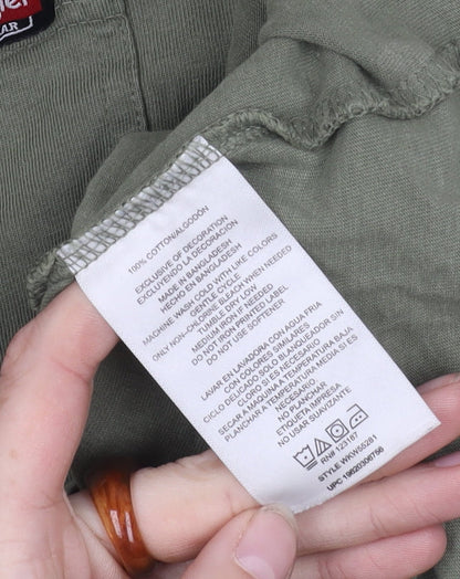 Wrangler Men's Green Cotton T-Shirt L Crew Neck