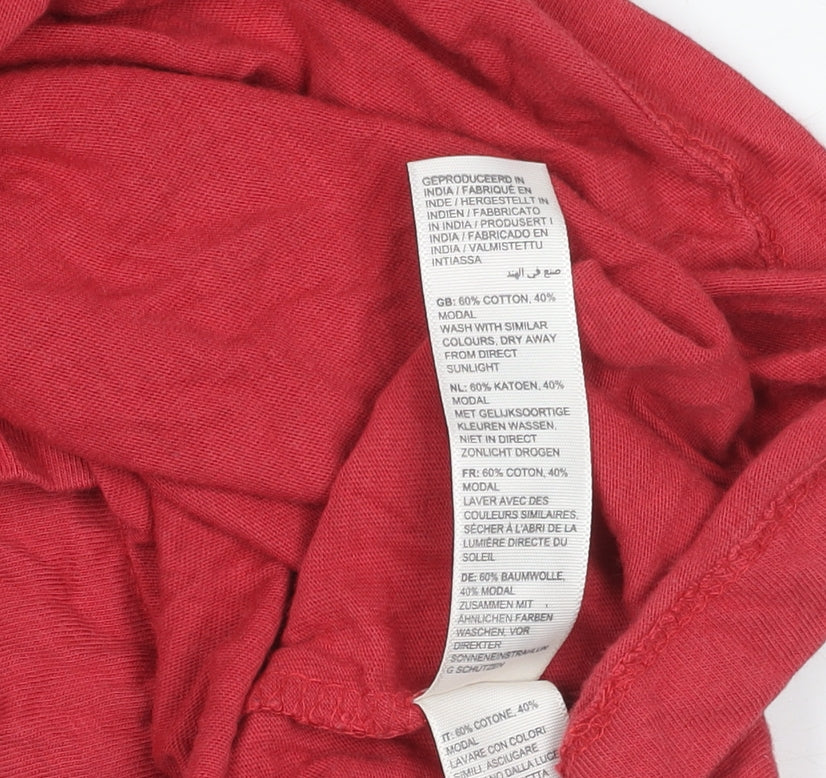 FatFace Women's Red V-Neck T-Shirt, Size 6, Casual Look