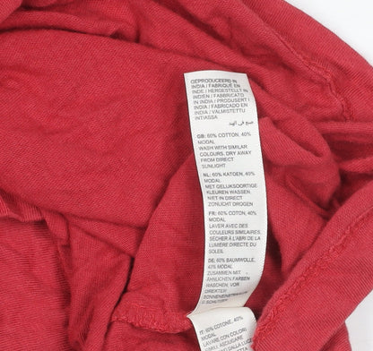 FatFace Women's Red V-Neck T-Shirt, Size 6, Casual Look