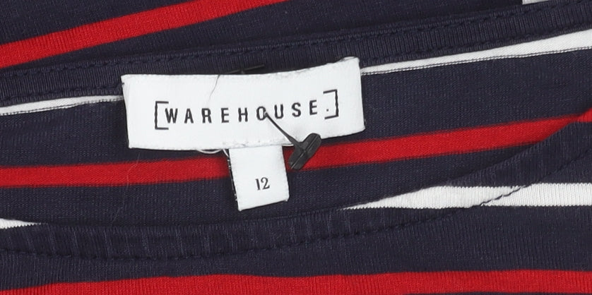 Womens UK Size 12 Warehouse Multicoloured Basic Blouse