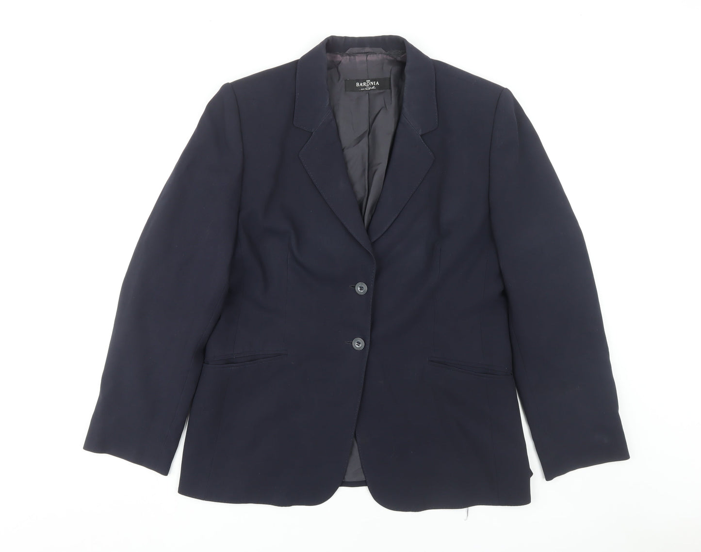 Baronia Women's Blue Blazer Size 16 Classic Style
