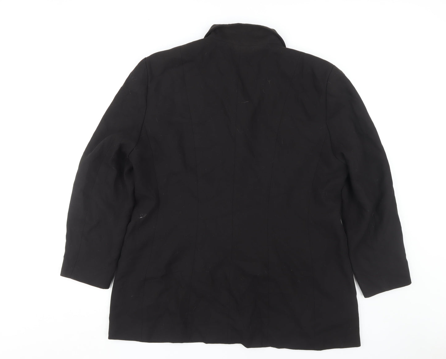 Diva Women's Black Buttoned Overcoat Size 18