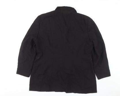 Diva Women's Black Buttoned Overcoat Size 18