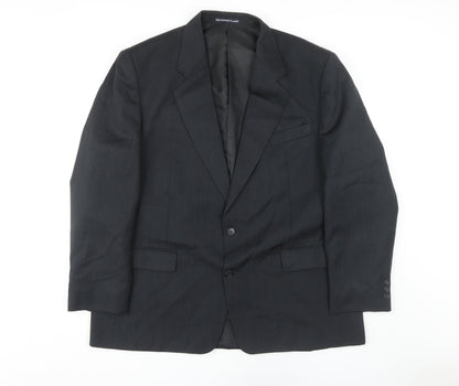Mens UK Size 46 Greenwoods Classic Regular Black Suit Jacket