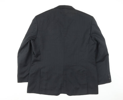 Mens UK Size 46 Greenwoods Classic Regular Black Suit Jacket