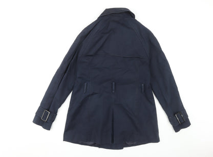 John Lewis Blue Women's Pea Coat, Size 10, Buttoned