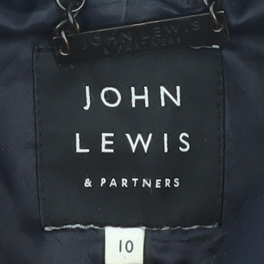 John Lewis Blue Women's Pea Coat, Size 10, Buttoned