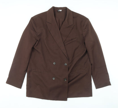H&M Women’s Brown Double-Breasted Blazer Size 12