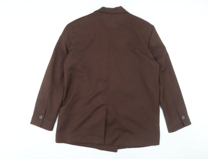 H&M Women’s Brown Double-Breasted Blazer Size 12