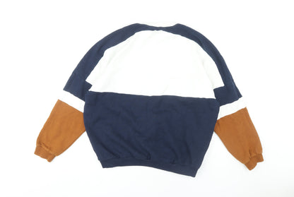 Mens UK Size M Pull&Bear Multicoloured Pullover Sweatshirt