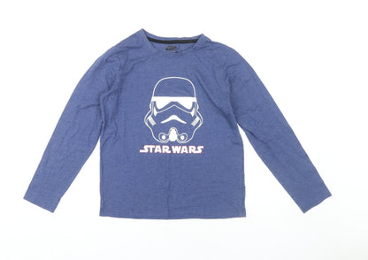 Primark Boys Star Wars Blue Long Sleeve Graphic T-Shirt 11-12