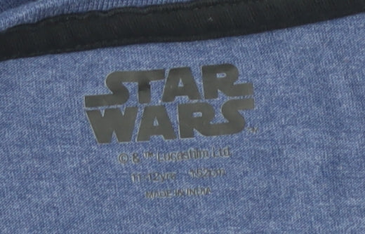 Primark Boys Star Wars Blue Long Sleeve Graphic T-Shirt 11-12