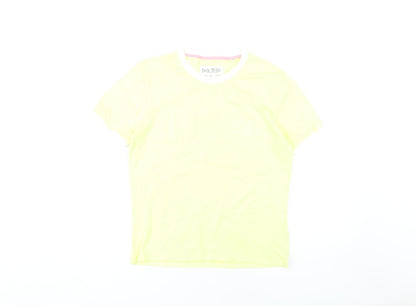 Jack Wills Yellow Women's T-Shirt Size 12 Crew Neck