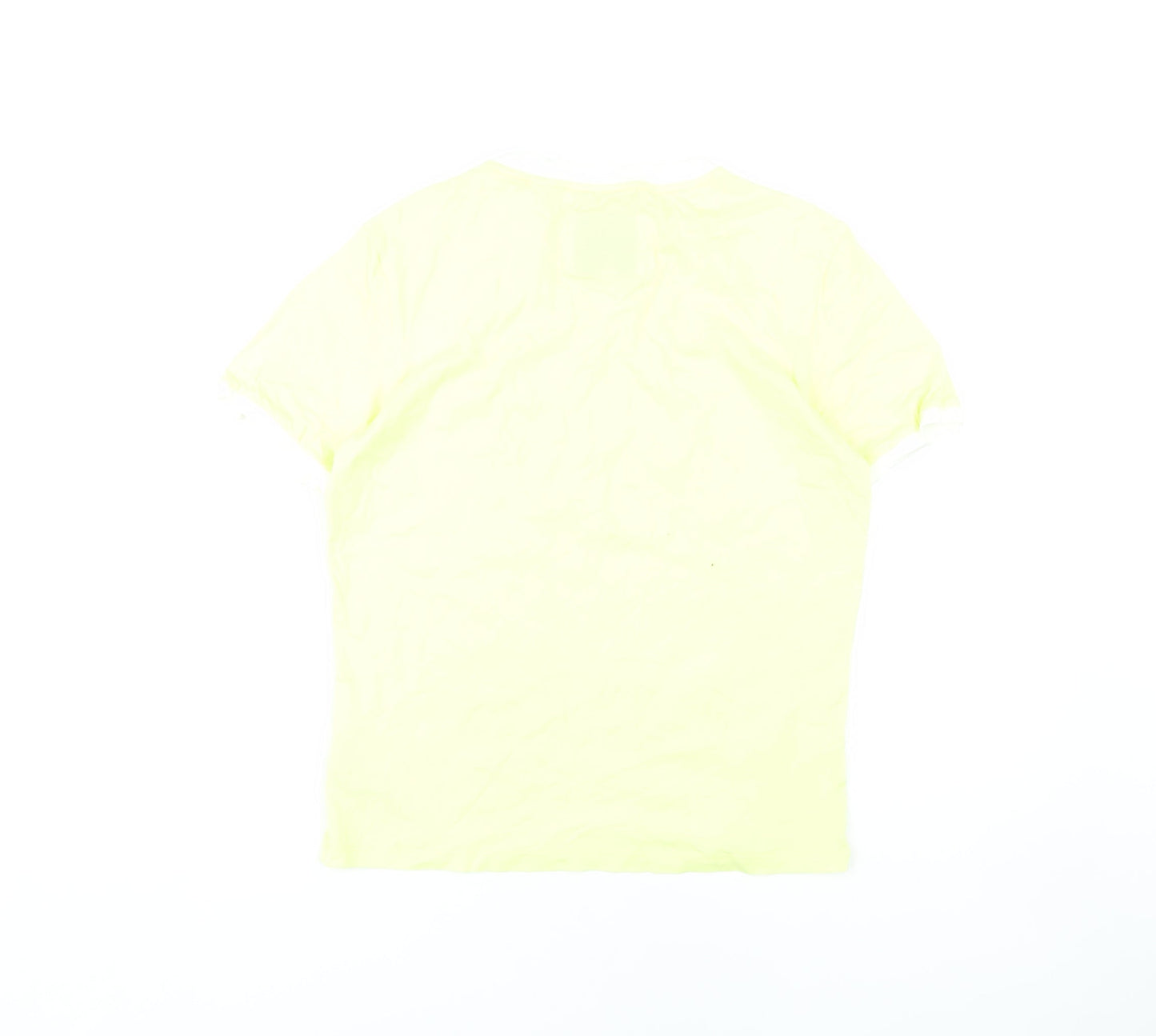 Jack Wills Yellow Women's T-Shirt Size 12 Crew Neck