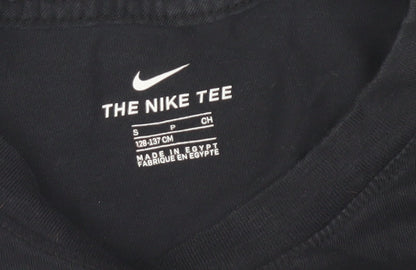 Nike Boys Black T-Shirt S Logo Crew Neck Basic