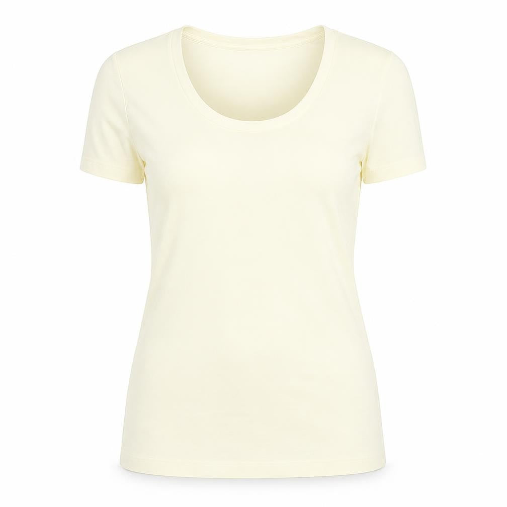 Womens UK Size 12 Laura Ashley Yellow Basic T-Shirt