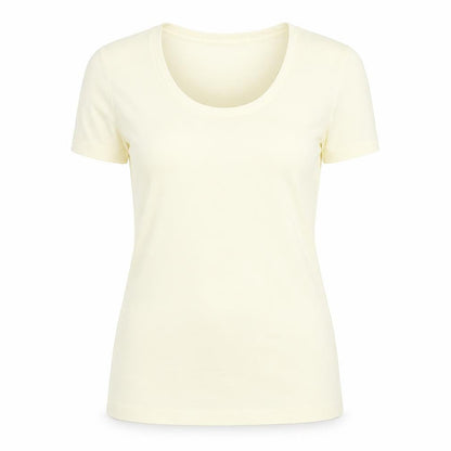 Womens UK Size 12 Laura Ashley Yellow Basic T-Shirt