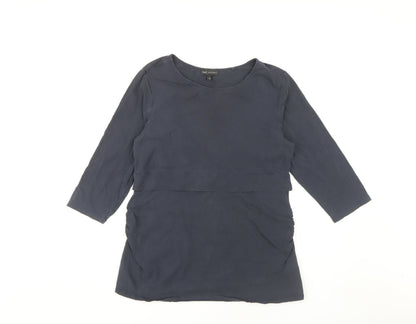 Next Maternity Blue Top with 3/4 Sleeves, UK 14