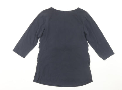 Next Maternity Blue Top with 3/4 Sleeves, UK 14