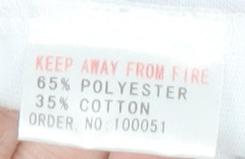 England Rugby Men's White Long Sleeve Polo, Size M