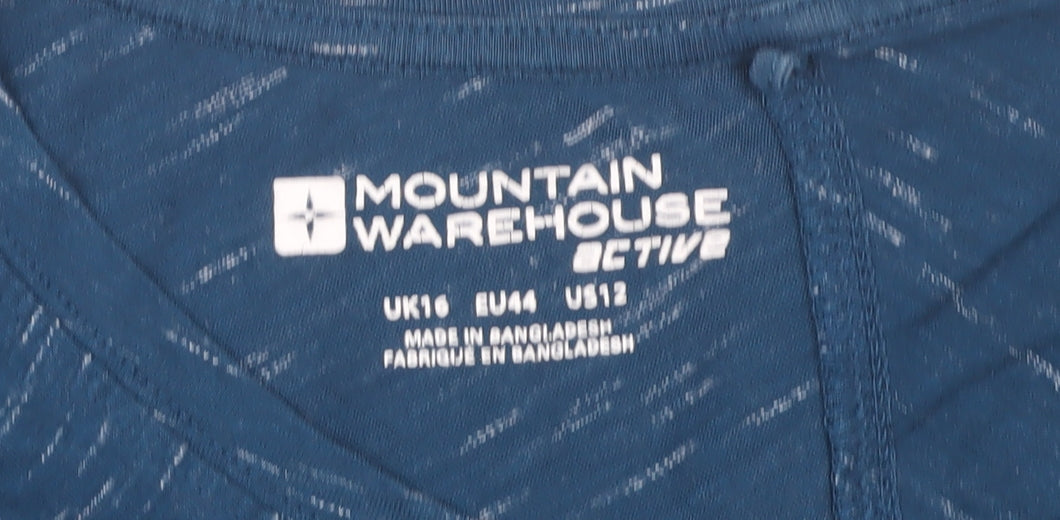 Womens UK Size 16 Mountain Warehouse Blue  T-Shirt