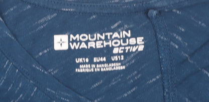 Womens UK Size 16 Mountain Warehouse Blue  T-Shirt
