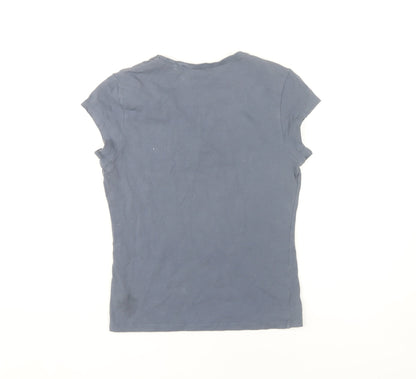 Pineapple Women's Blue T-Shirt Size 14 Crew Neck