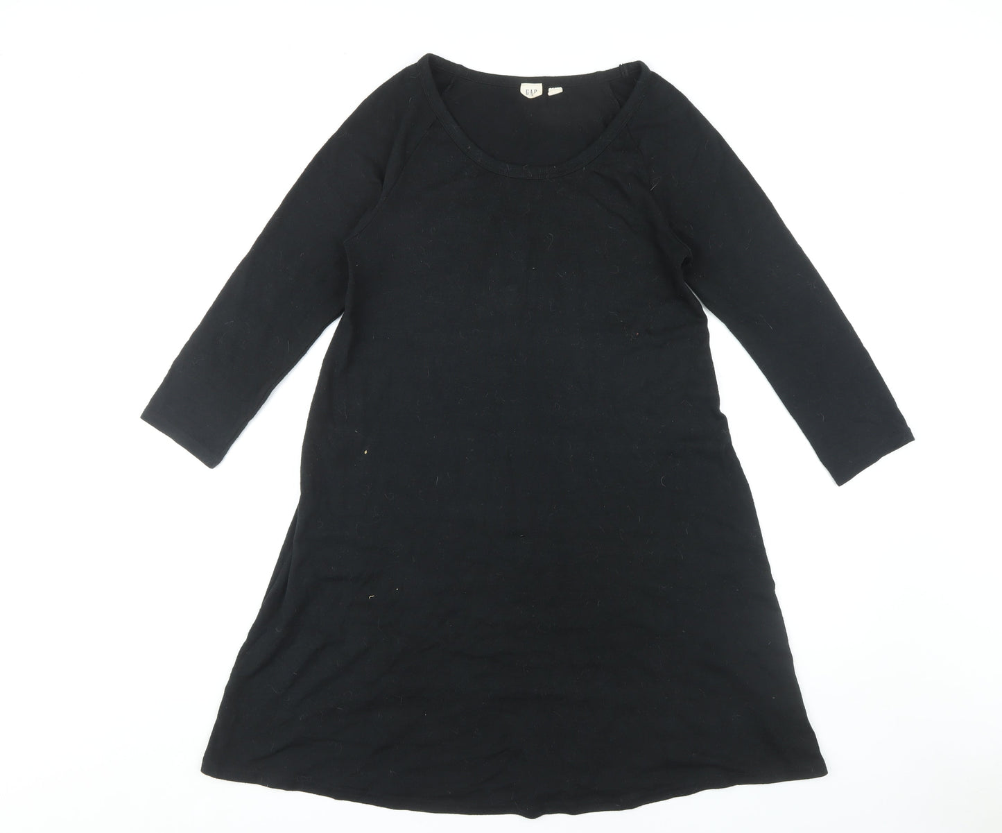 GAP Women's Black Dress, Size S, 3/4 Sleeve, Scoop Neck