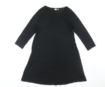 GAP Women's Black Dress, Size S, 3/4 Sleeve, Scoop Neck