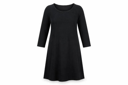 Gap Women's Black Dress, Size S, 3/4 Sleeve, Scoop Neck