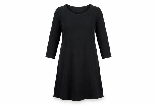 Gap Women's Black Dress, Size S, 3/4 Sleeve, Scoop Neck