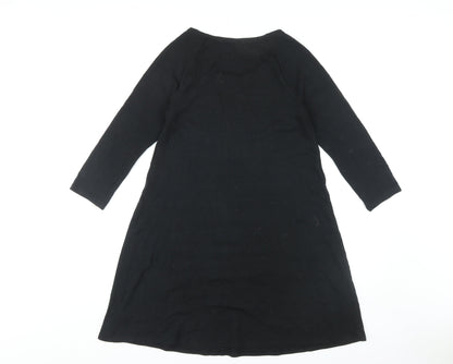 GAP Women's Black Dress, Size S, 3/4 Sleeve, Scoop Neck