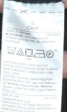 GAP Women's Black Dress, Size S, 3/4 Sleeve, Scoop Neck