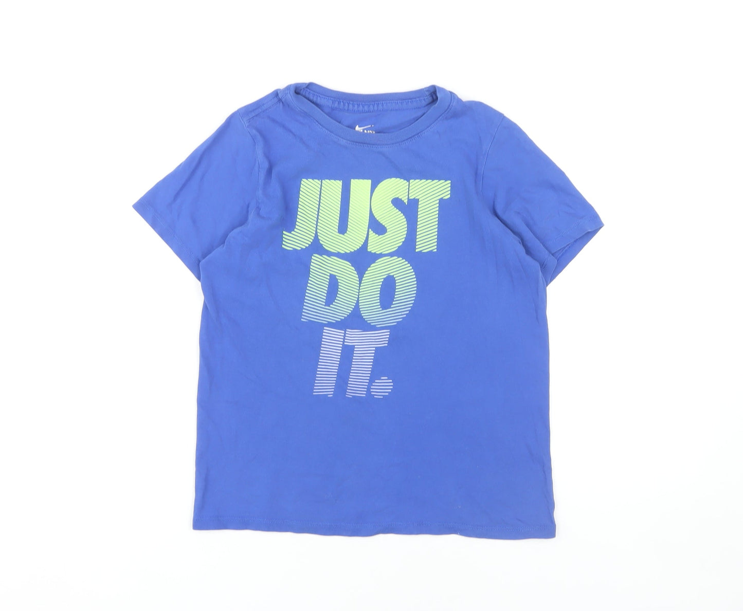 Nike Boys Blue T-Shirt S Sporty Graphic Regular Fit