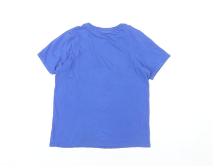 Nike Boys Blue T-Shirt S Sporty Graphic Regular Fit