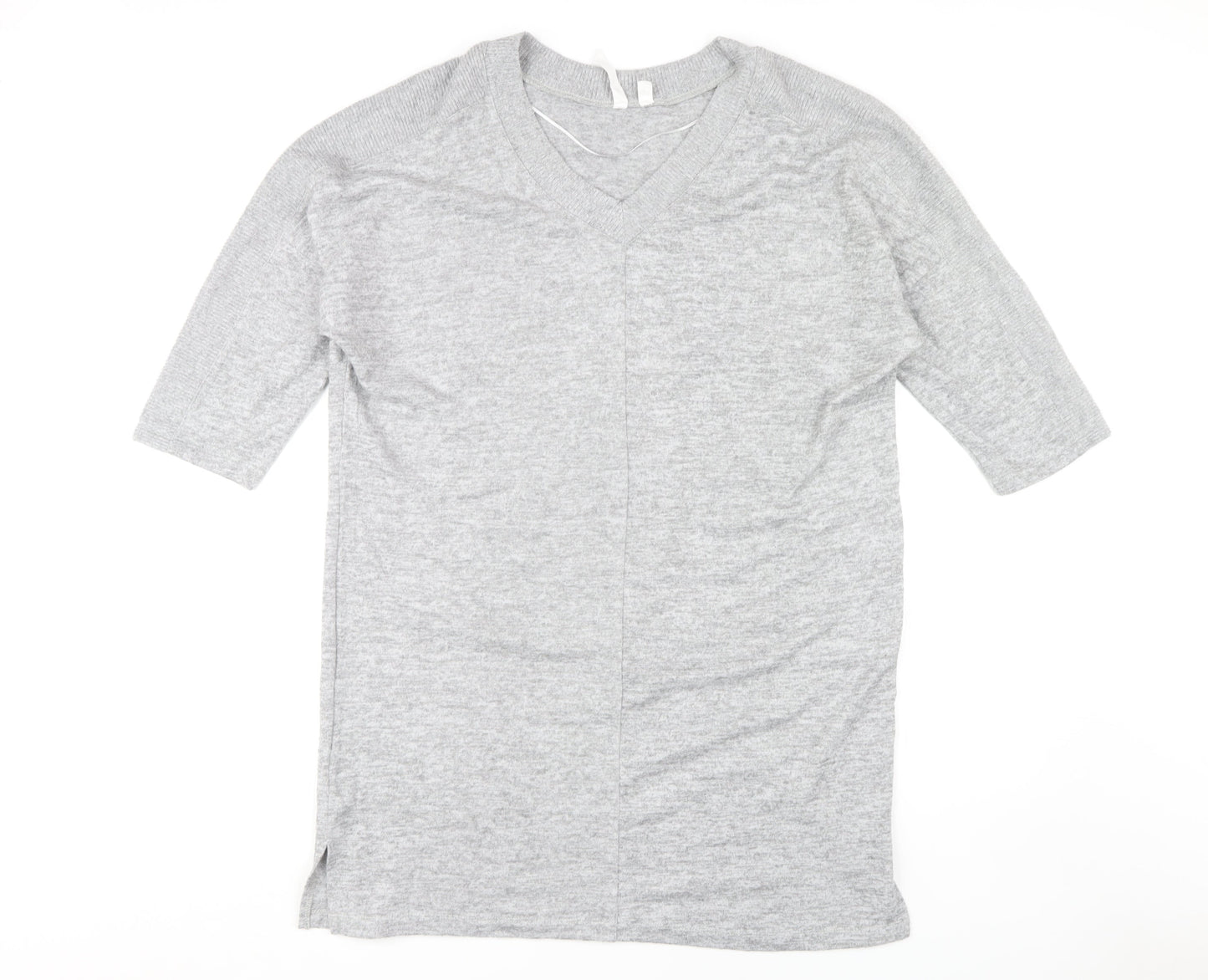 Cable & Gauge Women's Grey V-Neck Half Sleeve Dress