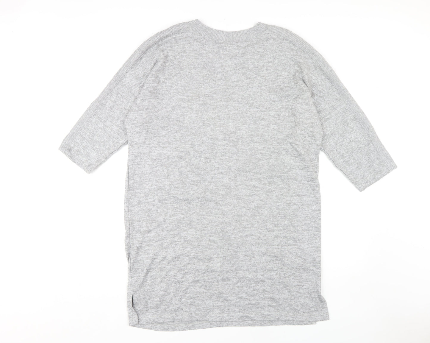 Cable & Gauge Women's Grey V-Neck Half Sleeve Dress