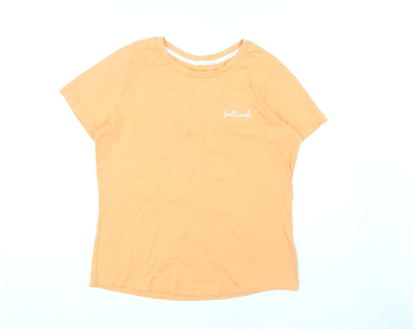 Womens UK Size 12 Saltrock Orange Basic T-Shirt