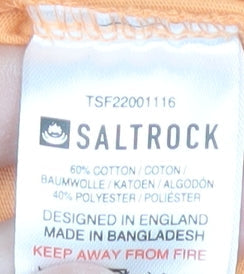 Womens UK Size 12 Saltrock Orange Basic T-Shirt