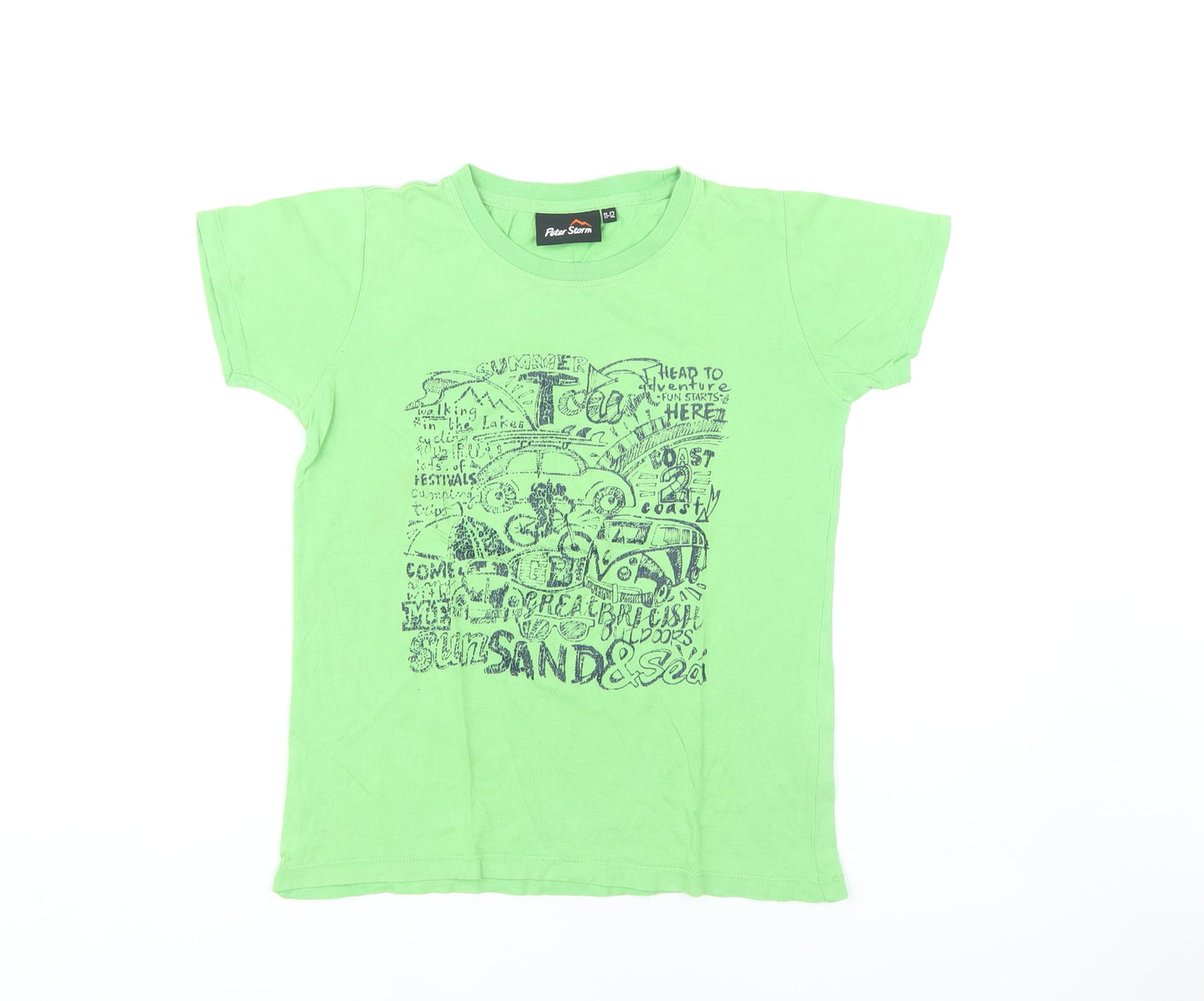 Peter Storm Boys Green Graphic Print T-Shirt, 11-12 Years