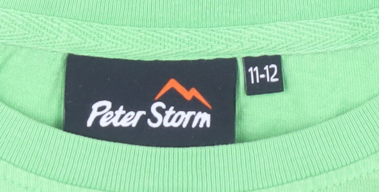 Peter Storm Boys Green Graphic Print T-Shirt, 11-12 Years