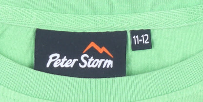 Peter Storm Boys Green Graphic Print T-Shirt, 11-12 Years