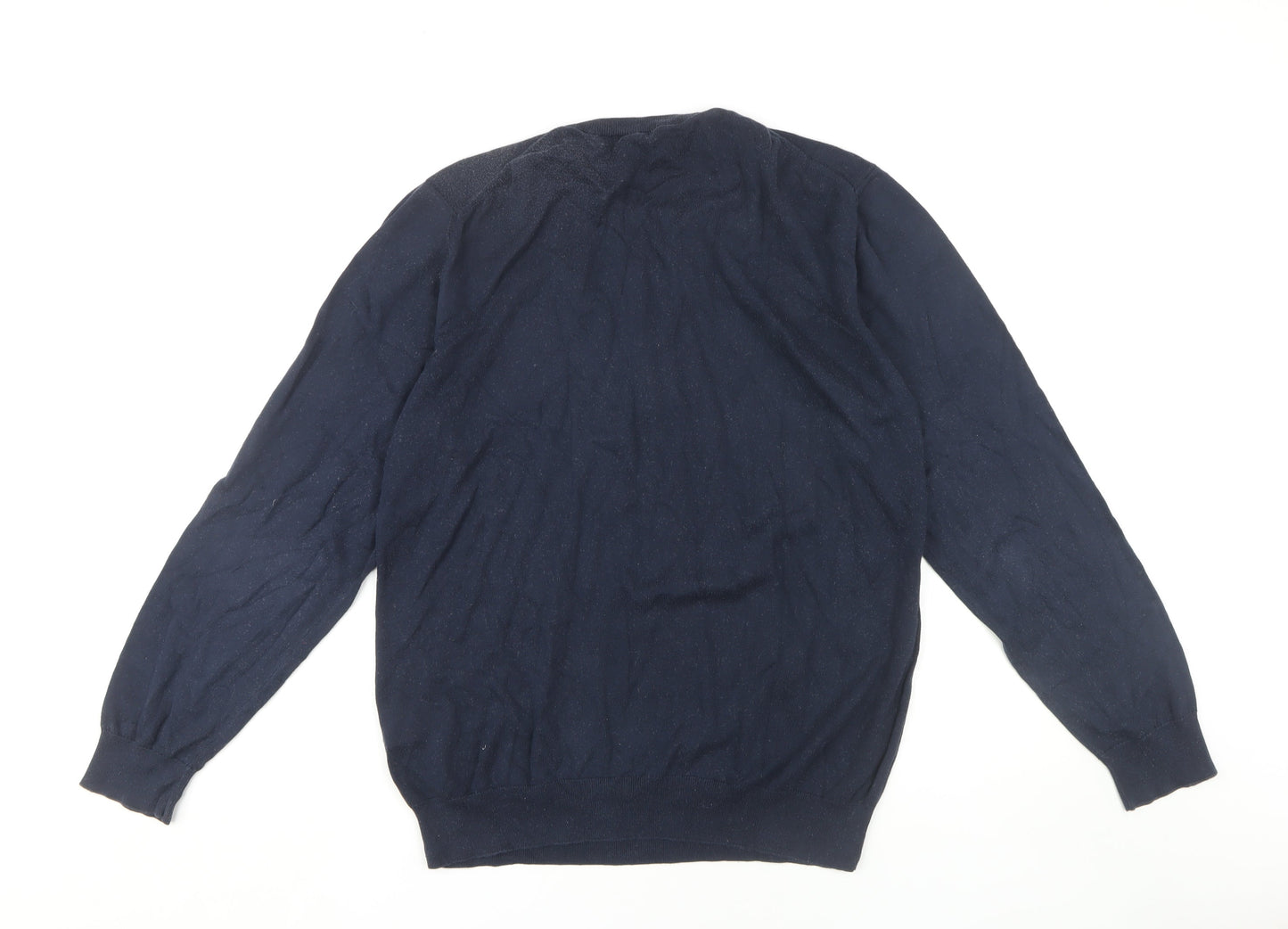GANT Men's Navy Pullover Jumper, Size L, 100% Cotton