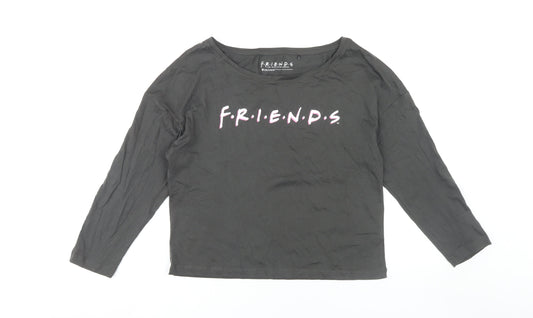FRIENDS Women's Black T-Shirt Size 8-10 Long Sleeve