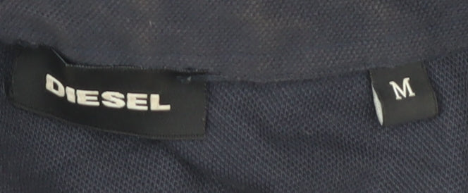 Diesel Men's Blue Cotton Polo Shirt M