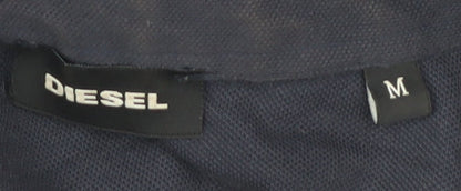 Diesel Men's Blue Cotton Polo Shirt M