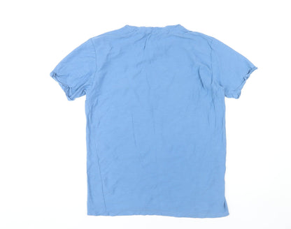 Unisex Adults UK Size M Brave Soul Blue  T-Shirt