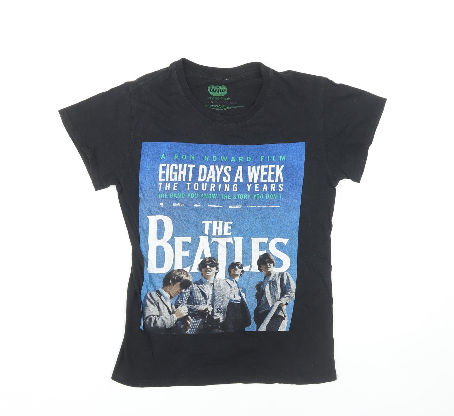 Unisex Adults UK Size S The Beatles Black  T-Shirt