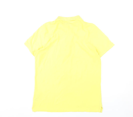 Jack & Jones Men's Yellow Short Sleeve Polo - M